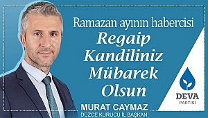 MURAT CAYMAZ REGAİP KANDİLİNİ KUTLADI
