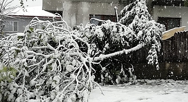 DÜZCE'DE YÜKSEKLERDE KAR YAĞIŞI ETKİLİ OLUYOR