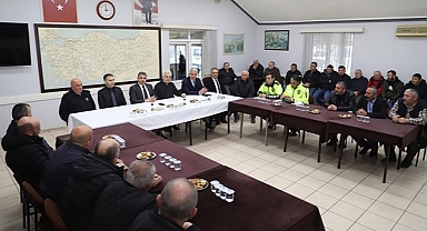 VALİ ASLAN KAMYONCULARLA BULUŞTU