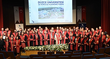 DÜZCE ÜNİVERSİTESİ'NİN 18. KURULUŞ YILDÖNÜMÜ KUTLANDI