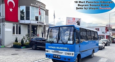 KAYNAŞLI'DA ŞEHİRİÇİ ULAŞIM BAYRAM SONUNA KADAR ÜCRETSİZ