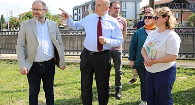 BAŞKAN ÖZLÜ SAHAYA İNDİ, ÇALIŞMALARI İNCELEDİ