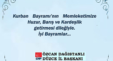 CHP DÜZCE ÖRGÜTÜ BAYRAMINIZI KUTLUYOR