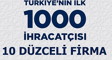 DÜZCE'DEN 10 FİRMA 1000'LER LİGİNDE