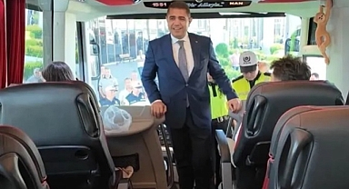 VALİ ASLAN OTOBÜSLERDE EMNİYET KEMERİ DENETİMİ YAPTI