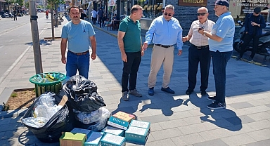 DÜZCE'DE BAZI ESNAFLAR ÇEVREYİ KİRLETİYOR