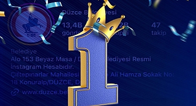 DÜZCE BELEDİYESİ SOSYAL MEDYADA TÜRKİYE BİRİNCİSİ