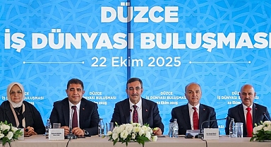 CEVDET YILMAZ DÜZCE'DE İŞ İNSANLARIYLA BULUŞTU