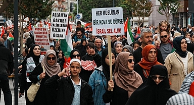 DÜZCE'DE GAZZE'YE DESTEK YÜRÜYÜŞÜ