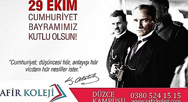 SAFİR KOLEJİ CUMHURİYET BAYRAMINIZI KUTLUYOR