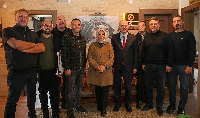  AYŞE KEŞİR VE BAŞKAN ÖZLÜ’DEN ÇALIŞAN GAZETECİLER CEMİYETİ’NE ZİYARET