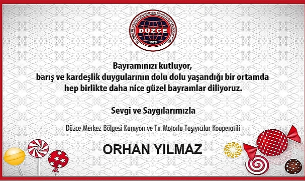 ORHAN YILMAZ BAYRAMINIZI KUTLUYOR