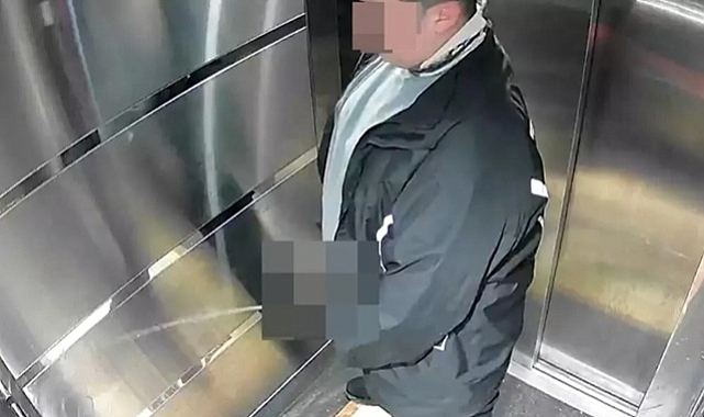 ASANSÖRE İŞEYEN KURYE SOBELENDİ!