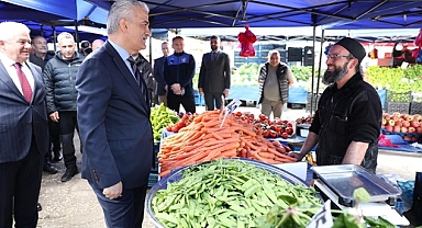 VALİ SEMT PAZARINI GEZDİ