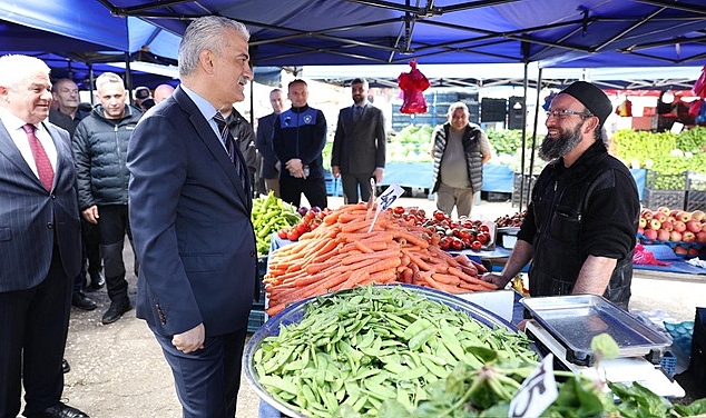 VALİ SEMT PAZARINI GEZDİ