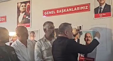 AKÇAKOCA CHP YÖNETİMİ KILIÇDAROĞLU'NUN FOTOĞRAFINI KALDIRDI