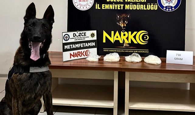 DÜZCE'DE 710 GRAM MET YAKALANDI