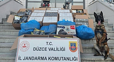 DÜZCE'DE SİGARA KAÇAKÇILIĞI OPERASYONU