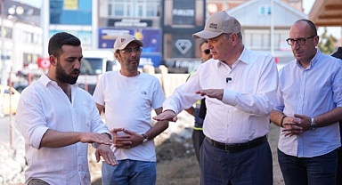 BAŞKAN ÖZLÜ SAHAYA ÇIKTI, ŞANTİYELERİ TEK TEK DOLAŞTI