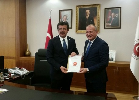BAŞKAN EKONOMİ BAKANINI ZİYARET ETTİ