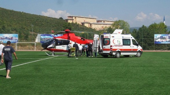 HAVA AMBULANSI KAZAZEDE İÇİN HAVALANDI