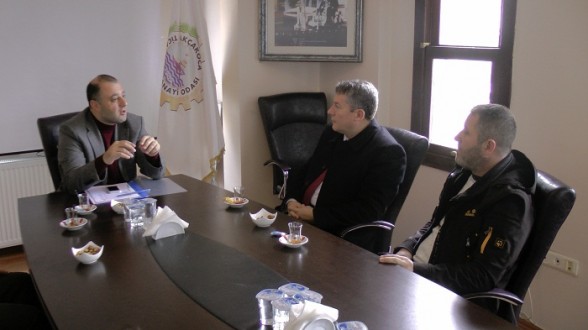 İHA BÖLGE MÜDÜRÜ ÇORBACI, ATSO BAŞKANI PAZVANT’I ZİYARET ETTİ