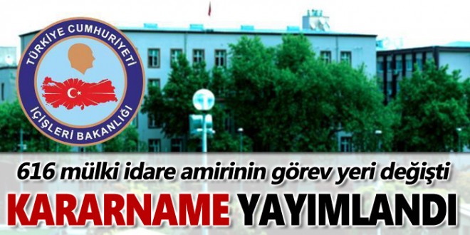 KAYMAKAM VE VALİ YARDIMCILARI DEĞİŞTİ