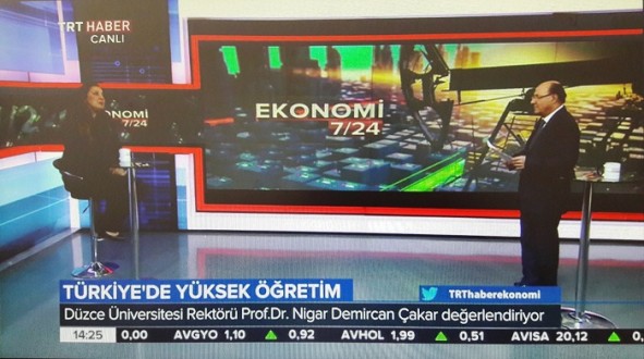 REKTÖR ÇAKAR TRT'YE KONUK OLDU